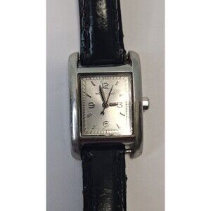 MICHAEL KORS Black Leather 12L Women's Wrist Watch WORKING